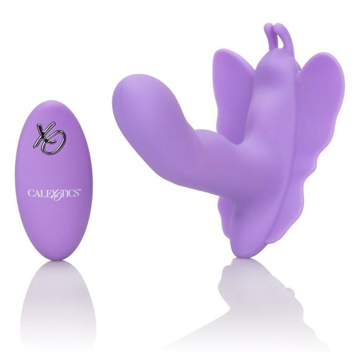 Вибратор тип „пеперуда“ CalExotics, с дистанционно управление, лилав