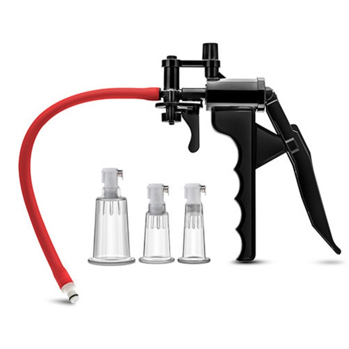 Помпа за клиторална стимулация Blush, 3 цилиндъра, акрилен силикон