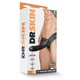 Страпон DrSkin 6 инча Hollow Strap On, черно, размери 15.2x4.4 см, регулируема еластична каишка