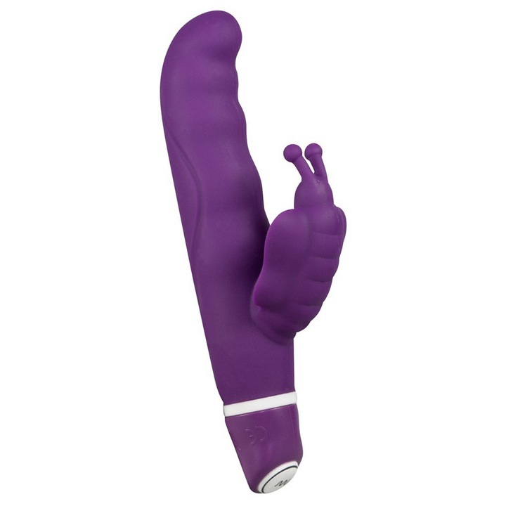 Sweet Smile G Butterfly vibrátor, 7 üzemmód, 15,5x2,5cm, szilikon, ABS