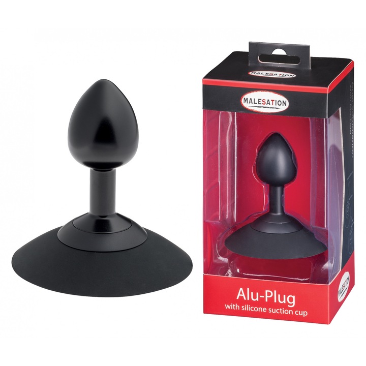 Plug anal, szívós, kicsi, fekete, alumínium, kúpos forma