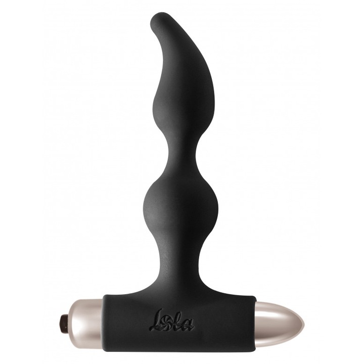 Anális dugó vibrátorral, Lola Toys, 10 rezgési mód, hipoallergén, 13,1 cm, fekete