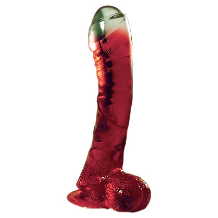 Дилдо NMC 6.5 инча, гъвкав, с вендуза, червен