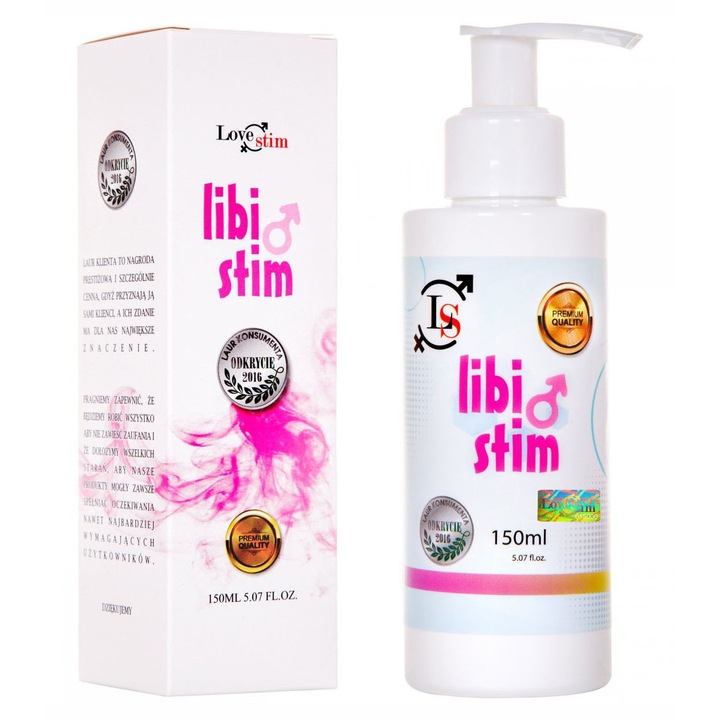 LibiStim gél síkosító 150ml, lovestim, relaxáló hatású, fokozza a vágyat, illatmentes