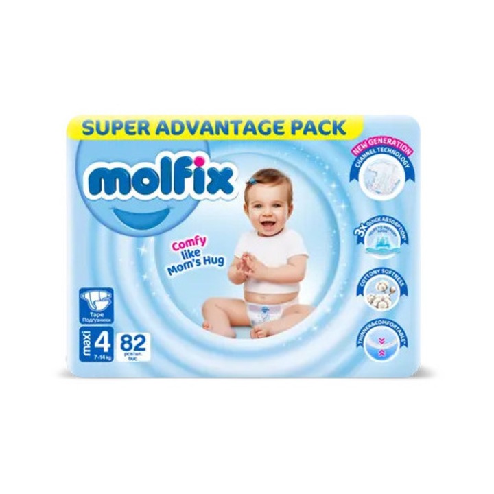 Пелени Molfix, размер 4, 82 броя