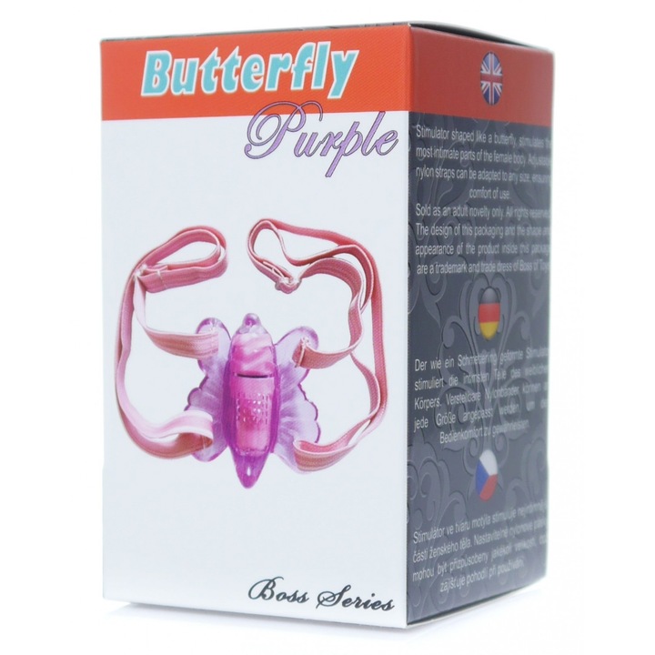 Вибратор тип „пеперуда“ B - Series, лилав, регулируеми размери