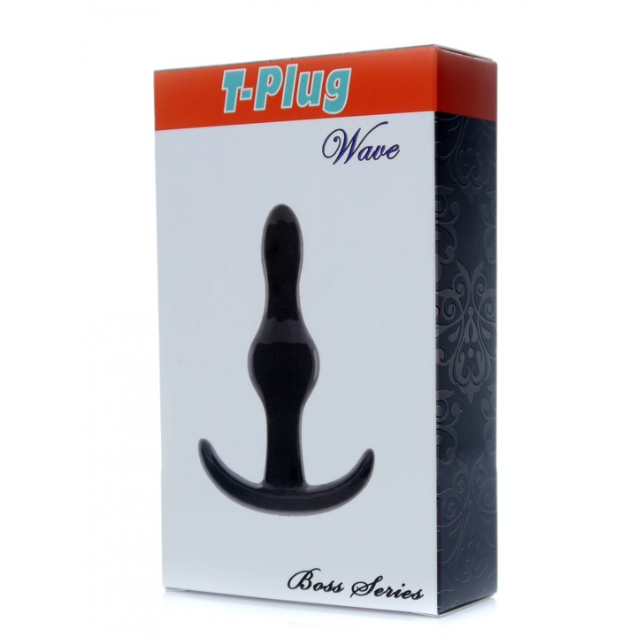 Anális dugó Boss Series, 9x2,5cm, polimer, fekete