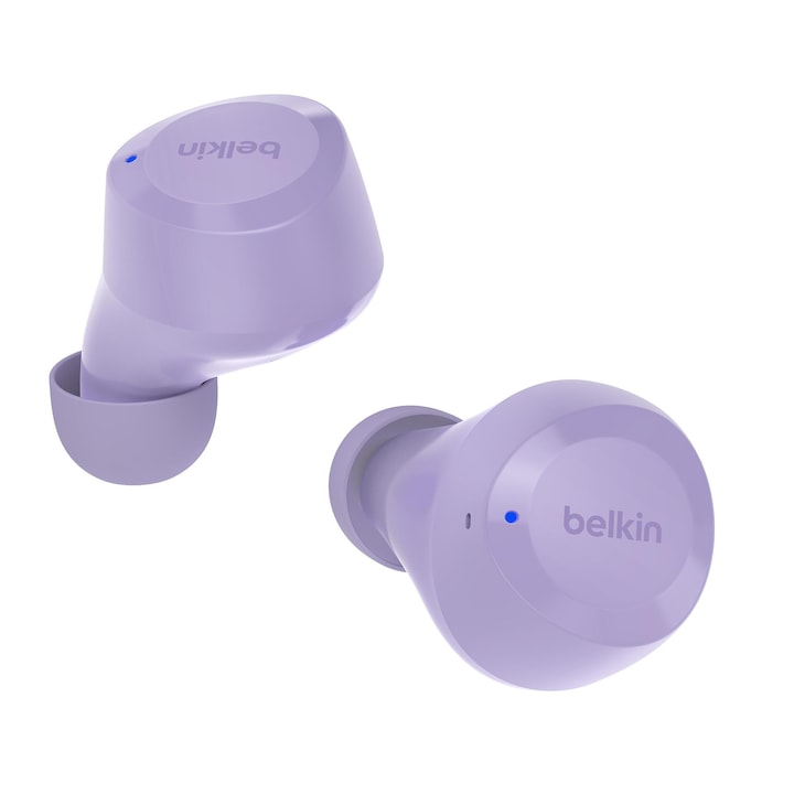 Безжични слушалки Belkin SOUNDFORM BoltTrue Wireless Earbuds, Лилав
