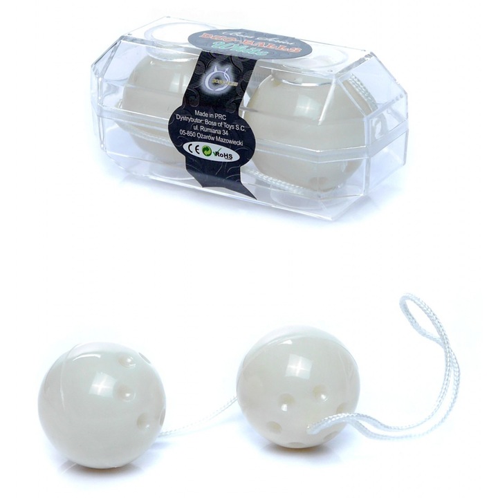 Вагинални топки B - Series, Бял, 21x3.2 см