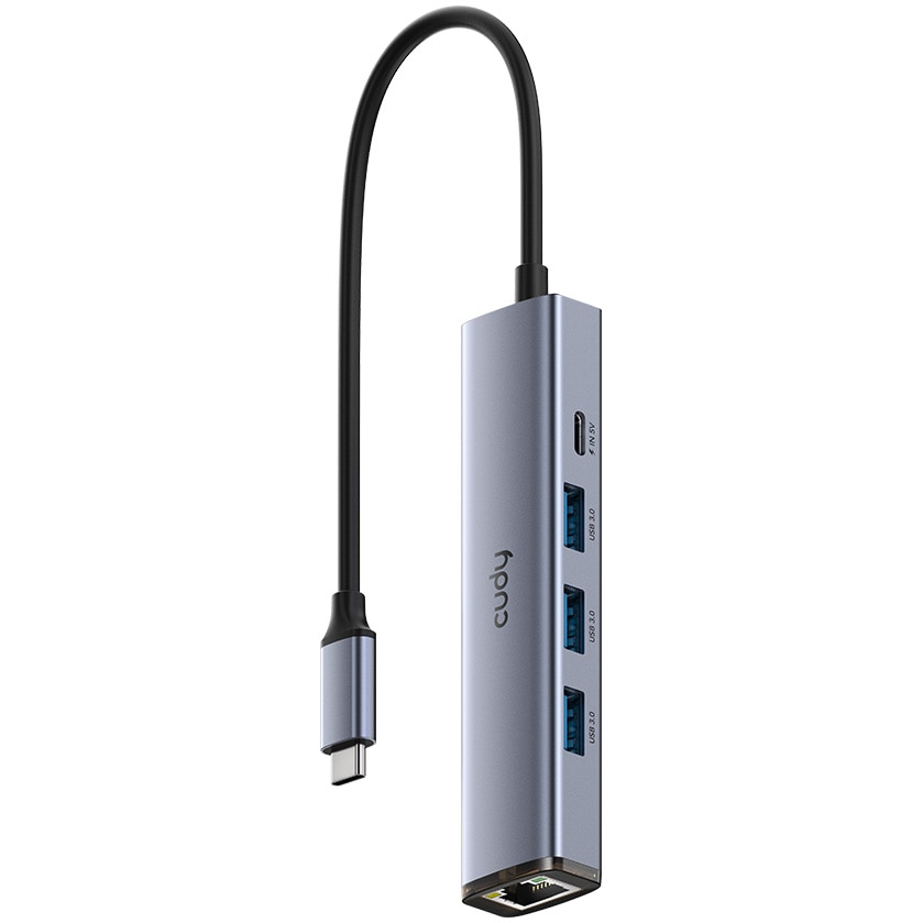 Hub USB Cudy UH605, 5-in-1, Cablu 25 cm