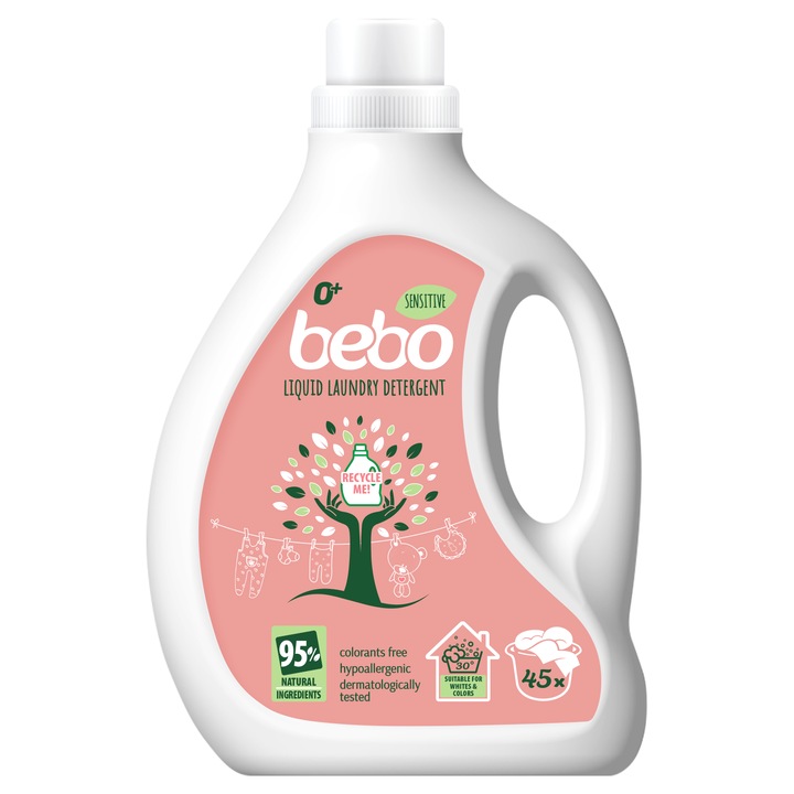 Еко течен перилен препарат bebo, с деликатен аромат, 1.8л