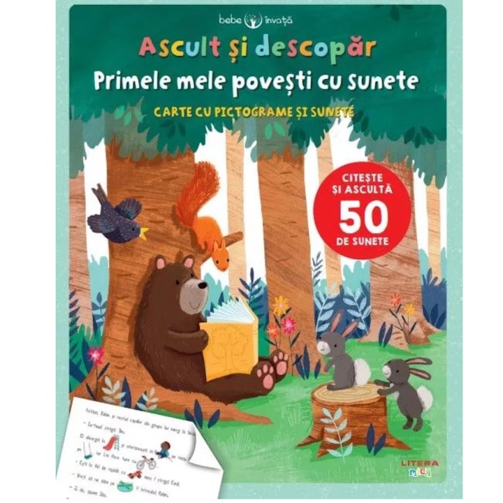 Bebe invata. Ascult si descopar. Primele mele povesti cu sunete. Carte cu pictograme si sunete