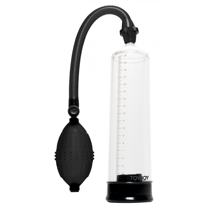 Секс помпа Toy Joy Power Pump, черна/прозрачна, PVC