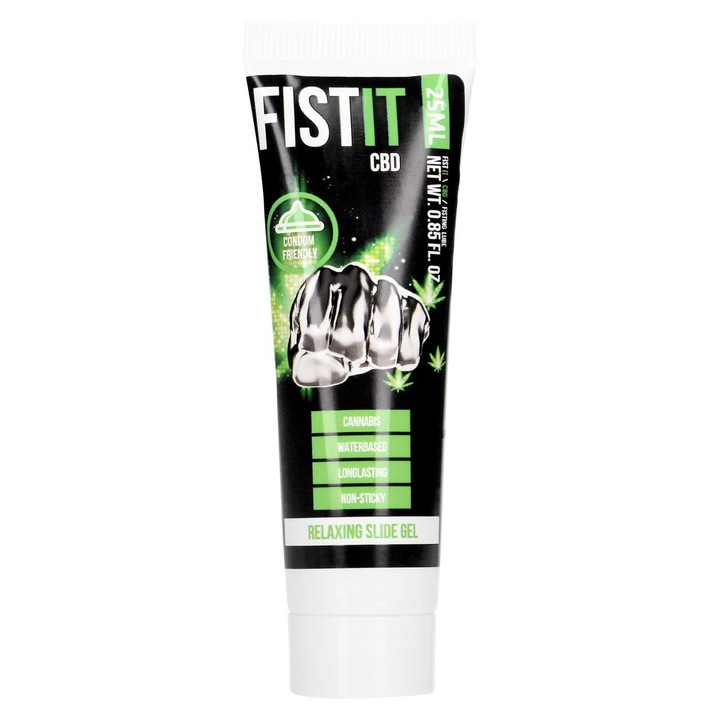 Vízbázisú síkosító, Fist it, CBD-vel, 25 ml, szagtalan, zsírmentes