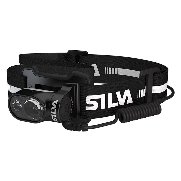Многофункционален челник Silva Cross Trail 5 Ultra, черен, с технология Intelligent Light, комплект с две батерии