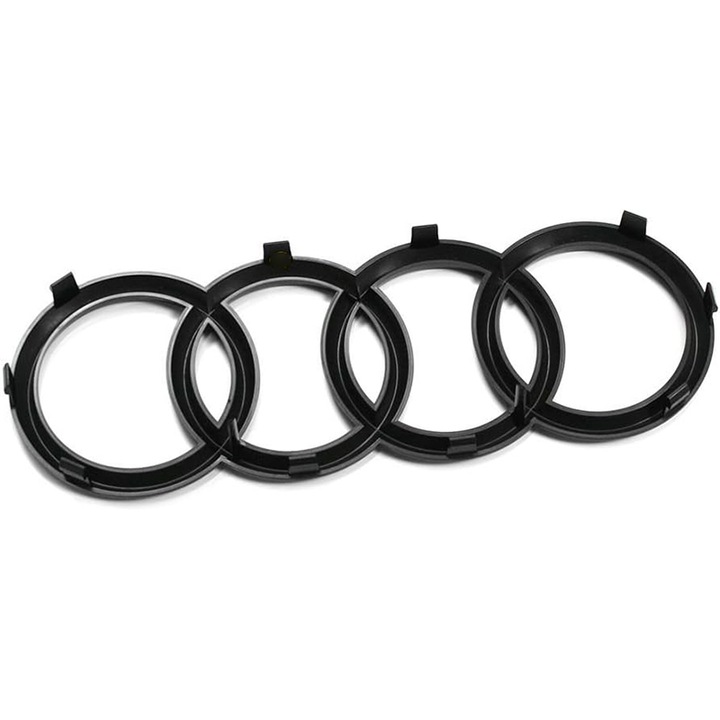 Emblema Spate compatibila cu Audi, Rqiurpn, Black Edition, negru, 19.2cm