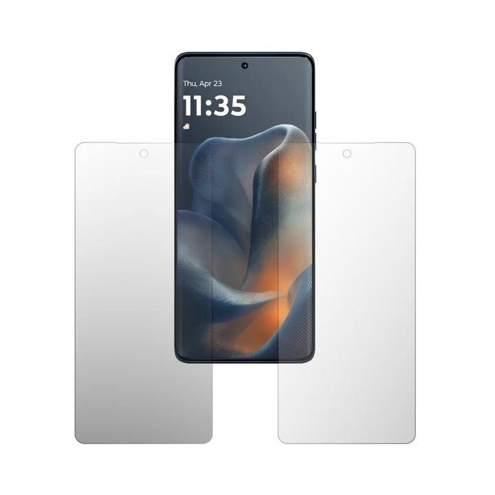 Комплект от 2 протектора за екран Folie24, за Motorola Edge 60, 1x ултрапрозрачен + 1x матов, покритие, подходящо за калъф (съвместимо с калъф), самозалепващи се, гъвкави със саморегенерация