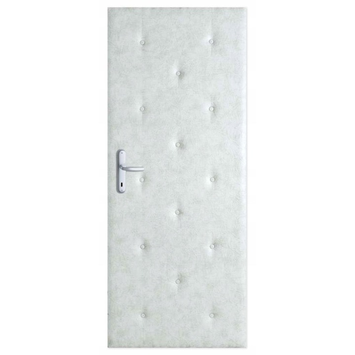 Ajtókárpit, 95x205cm, világos szürke, komplett összeszerelő szett, 17 gomb