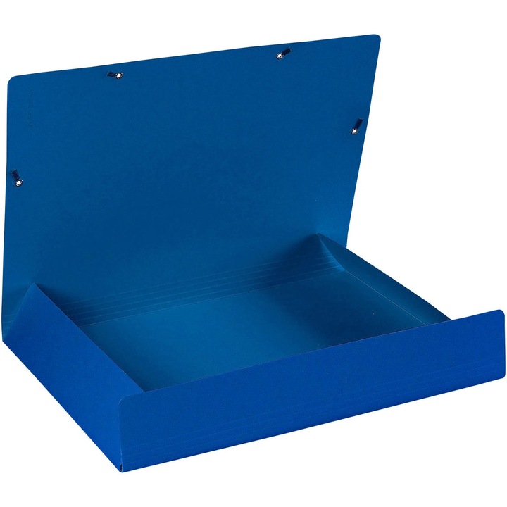 Dosar cu elastic Exacompta, carton Pressboard 600g, 3 clape, A2, Certificare FSC, 100 coli, Albastru