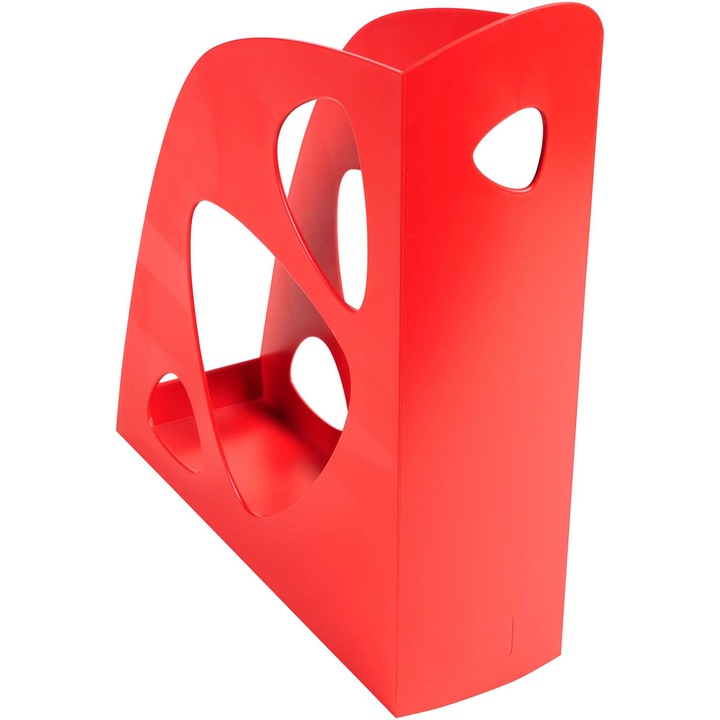 Suport vertical Exacompta EcoMag, pentru documente, plastic reciclat,certificare Blue-Angel, A4, Rosu
