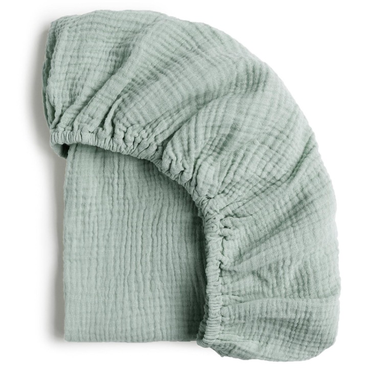 Памучни чаршафи с ластик по целия край, Axroad Mall, Чаршафи за бебешко легло, Меки и щадящи кожата, Лесни за почистване, Преносими, Могат да се перат в пералня, Против акари, Антистатични, Комфортни, 100% памук, 82 x 41см, Зелен