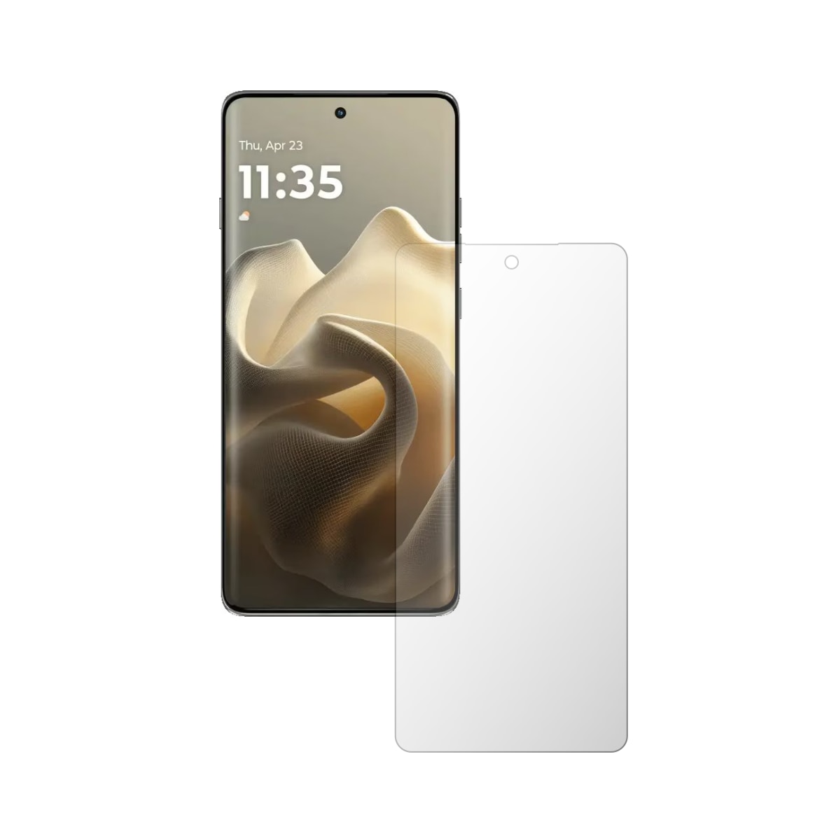 Folie Protectie Ecran Folie24, pentru Motorola Edge 60 Pro, 1X Ultra-Clear cu Acoperire Case-Friendly ( Compatibile cu Carcasa ), Adeziva, Flexibila cu Auto Regenerare