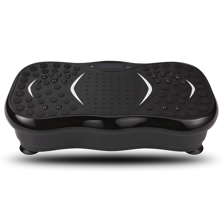 Вибрираща плоча за вибромасаж, дистанционно управление, черна