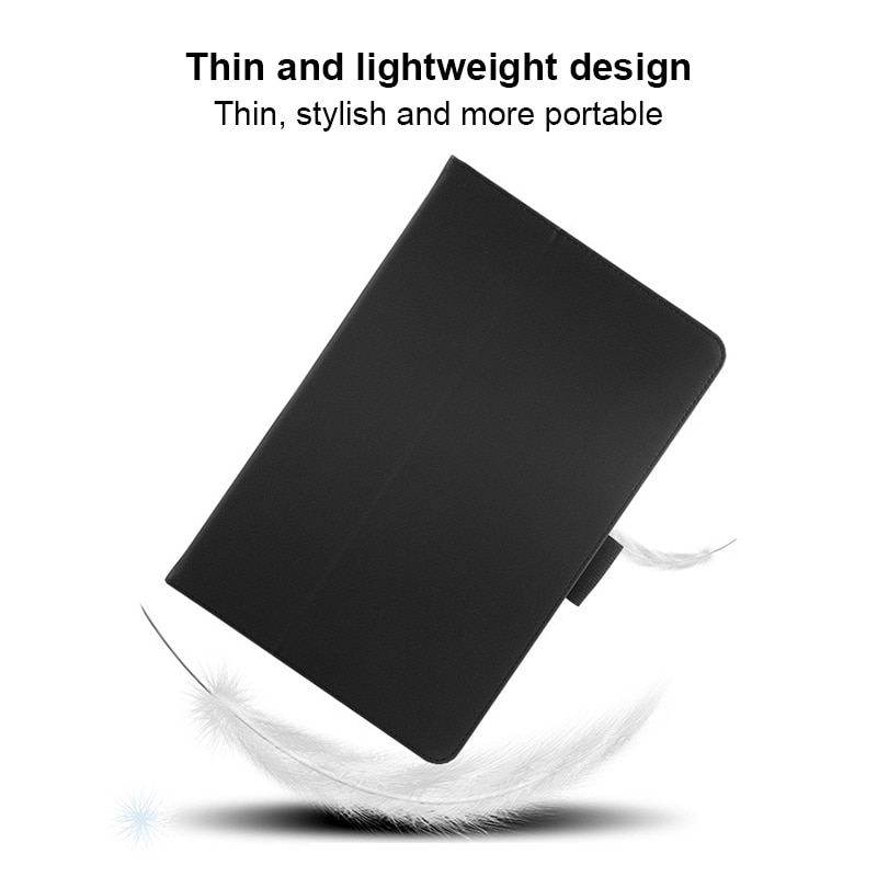 Husa tableta pentru TCL NxtPaper 11, piele, tip pliere cu suport, suport pentru mana si casuta pentru stilou, negru