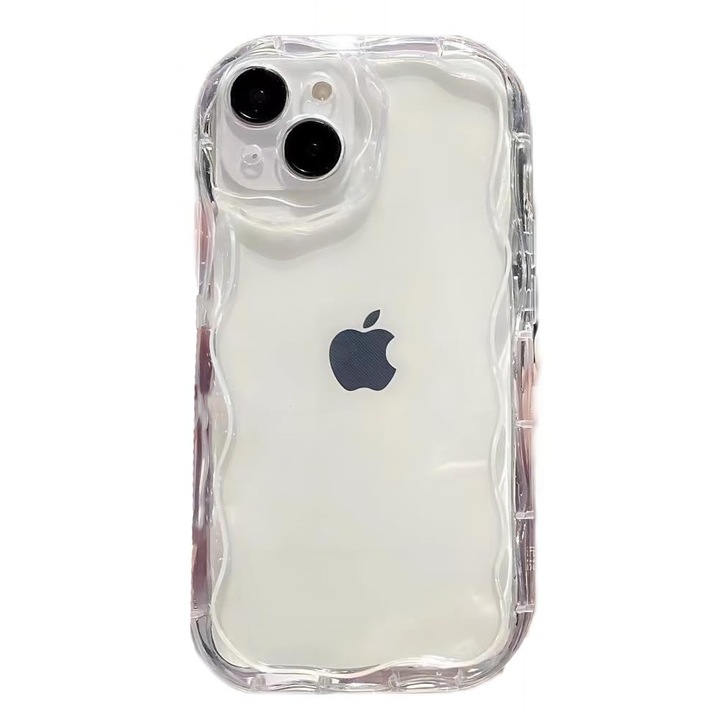 Védőtok, Flippy, Apple iPhone 16 tok, Atipikus szilikon modell, Ütésálló, Influencer, Kameravédelem, Átlátszó