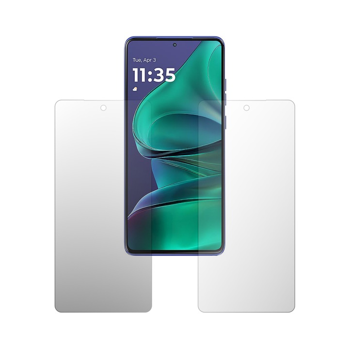 Комплект от 2 протектора за екран Folie24, за Motorola Edge 60 Stylus, 1X ултрапрозрачен + 1X матов, пълно покритие на дисплея, самозалепващи се, гъвкави със саморегенерация
