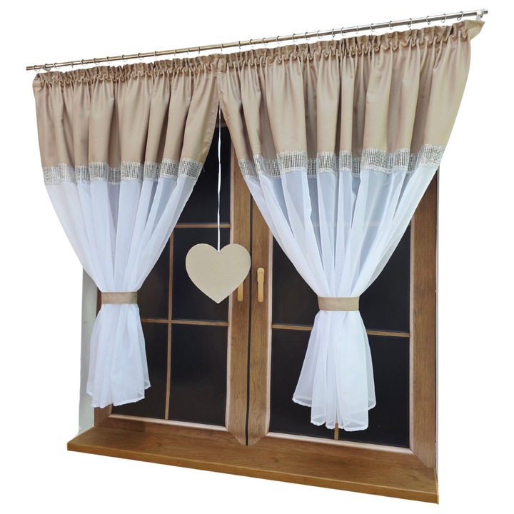 Перде Brygida 400x145, бежово