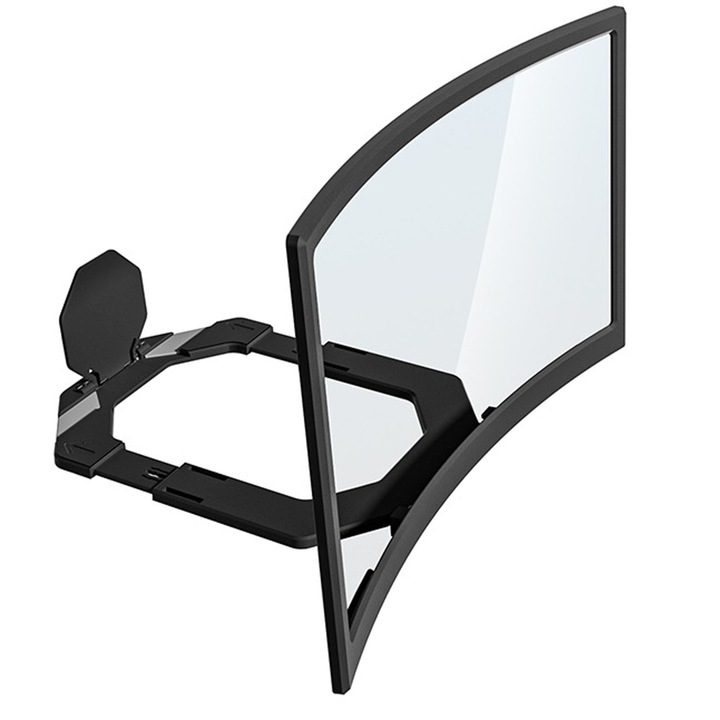 Увеличител за екрана на телефона, ZGGZERG, Извит, 14 инча, 3D HD, Филтриране на синя светлина, Универсален, Съвместим с всички смартфони, Подходящ за филми, видео, игри, ABS, 28.5*17*1.3см, Черен