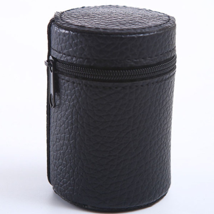 Set 5 Pahare din otel inoxidabil 30 ml, Zggzerg, Cupa de calatorie, tacamuri, cu suport teaca de piele sintetica, Rezistenta la temepreturi ridiate, Portabil, Pentru birou, camping, activitati in aer liber, 3.7x4.2x2.5cm, Argintiu