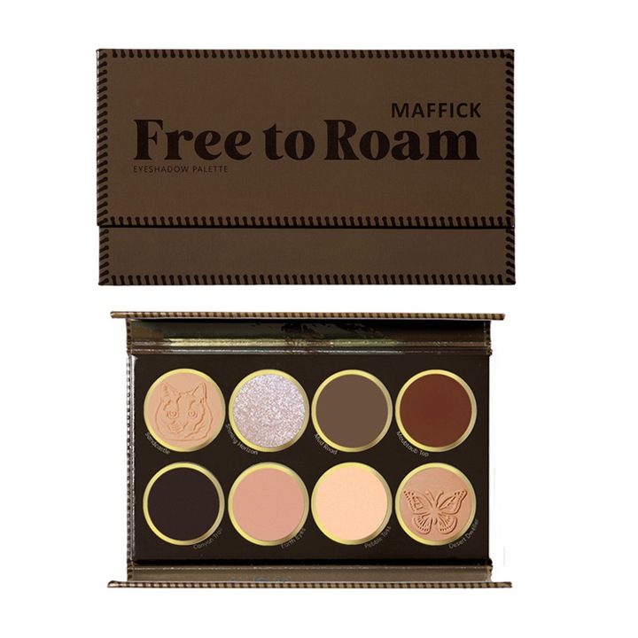 AjieQaQ Paleta Farduri Pleoape Rezistenta la Apa, 8 Culori Multicolor, 10.4g Total – Paleta Portabila cu Pigmentatie Intensa, Cadou pentru Machiaj Zilnic sau Special