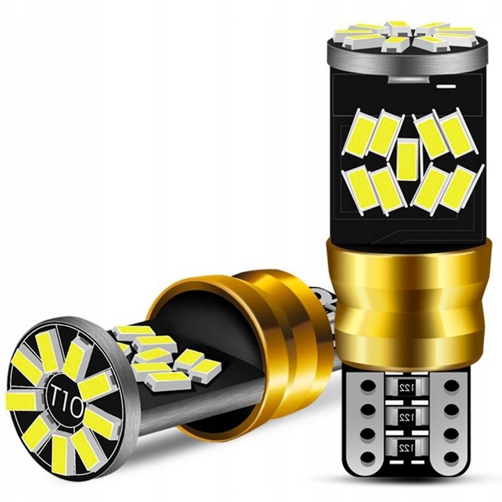 Bec LED Canbus ZOLA W5W T10, 27 LED-uri, 6000K, 12/24V, flux luminos 360