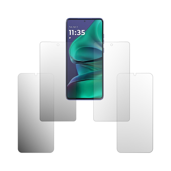 Комплект от 4 протектора за екран Folie24, за Motorola Edge 60 Stylus, 2X ултрапрозрачни + 2X матови, пълно покритие на дисплея и подходящи за калъф, самозалепващи се, гъвкави със саморегенерация.