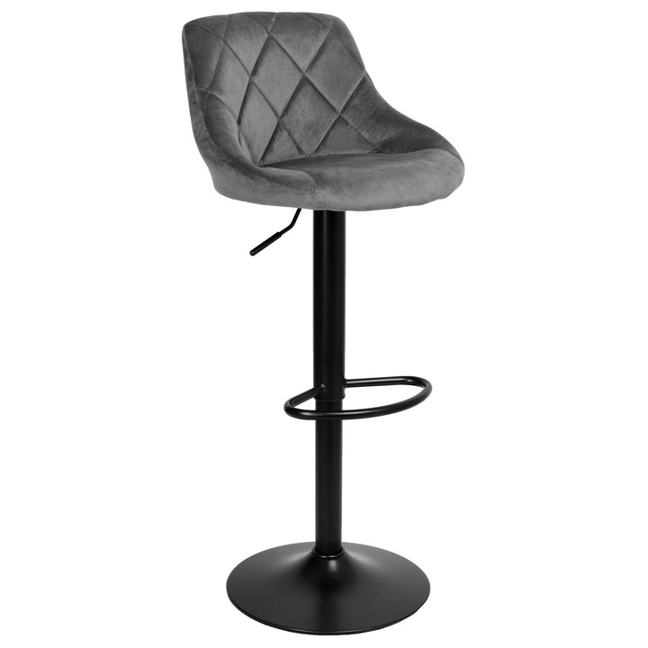 Hoker rotativ CYDRO, grafic velvet, 62-82cm, baza antiderapanta, inaltime reglabila