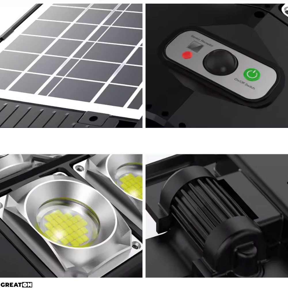 GREATON kültéri napelemes lámpa, 286 LED SMD, napelem, kertbe ...