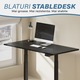 Blat Birou 138x67 cm, 25 mm Grosime, Colturi Drepte, PAL Melaminat StableDesk pe amble parti, Negru, Rezistent, Pentru Birou Reglabil, Masa, Statie de Lucru, Home Office