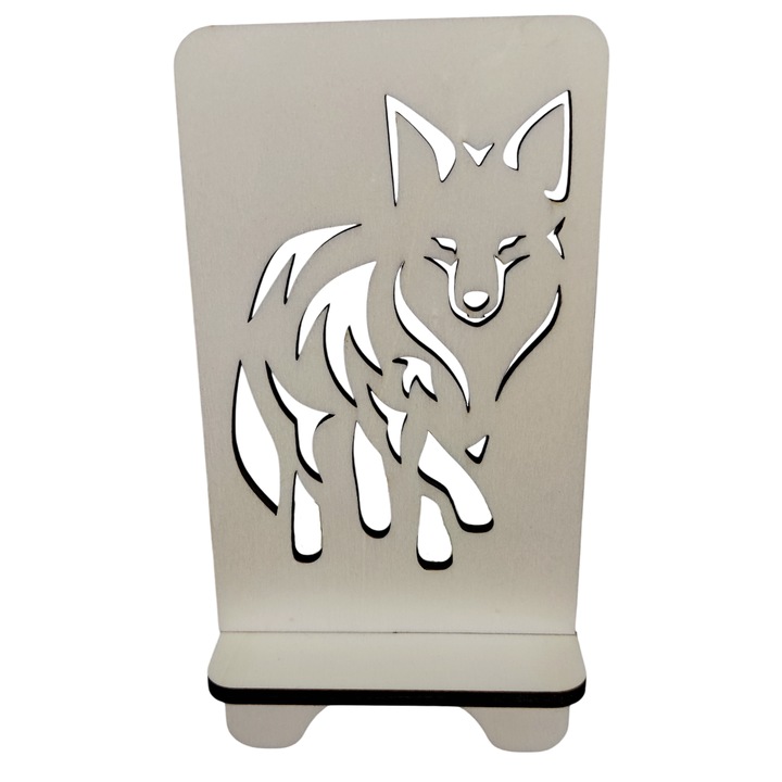 Suport telefon, model lup, placaj plop 4 mm debitat laser