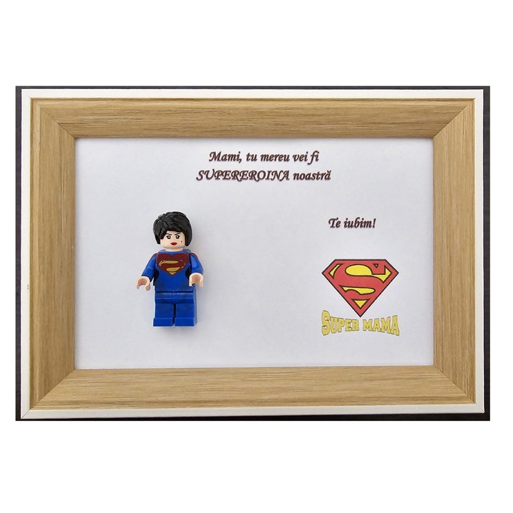 Tablou Mama 1 SuperErou, 10x15 cm