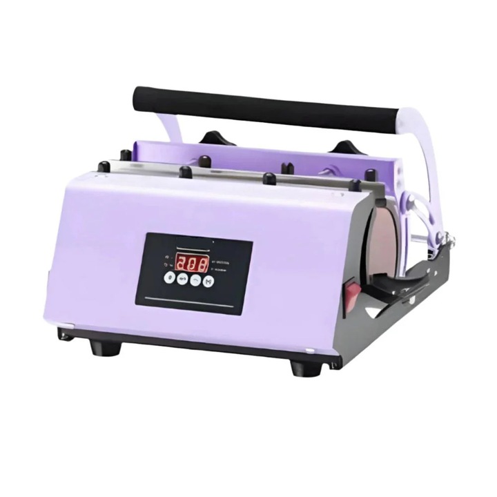 Presa termica cu pahar, 11-30 oz, statie dubla, 12, 8 lbs, sublimare, violet
