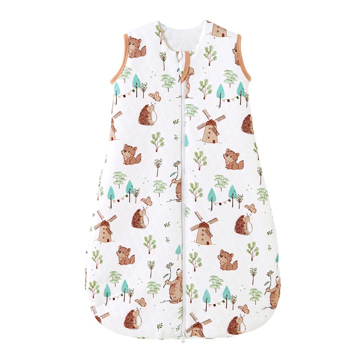 Sac De Dormit Pentru Bebelusi, 100% Bumbac, Captuseala Termica Tripla, Potrivit Pentru Toate Anotimpurile, Conceput Pentru Sugari Cu Varsta Cuprinsa Intre 6 Si 18 Luni, Inaltime Recomandata 75-90 Cm, Maro