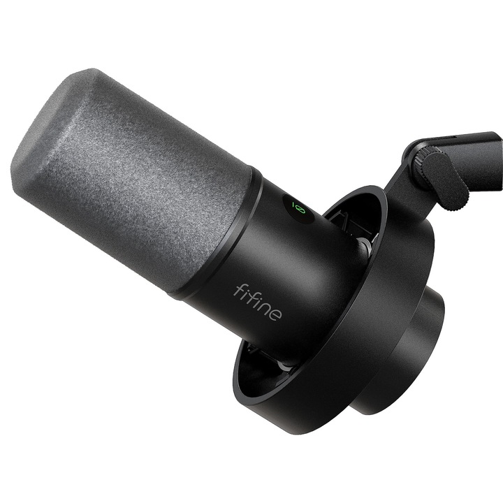 Microfon de studio Fifine XLR dinamic, USB, wireless, negru