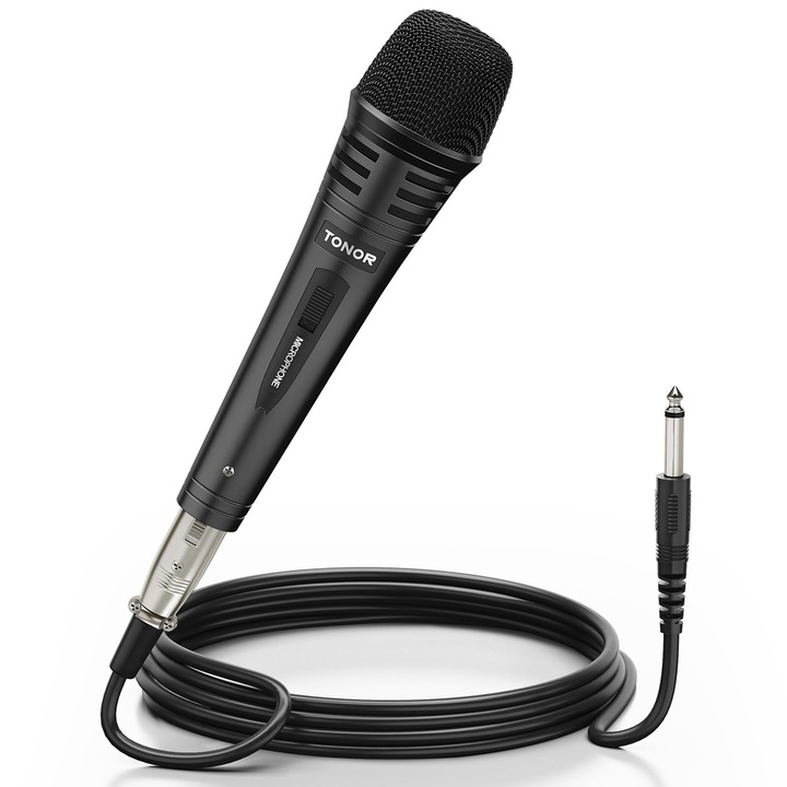 Tonor dinamikus mikrofon, XLR kábel 5m, Jack 6, 35mm, hordozható