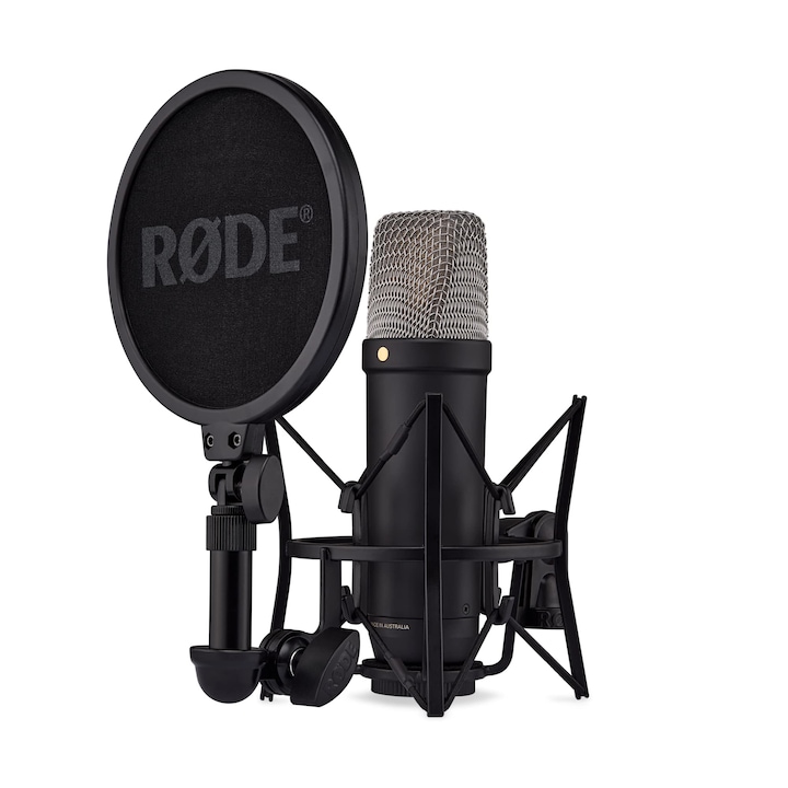 RØDE NT1 кондензаторен микрофон от 5-то поколение, XLR и USB изход, черен