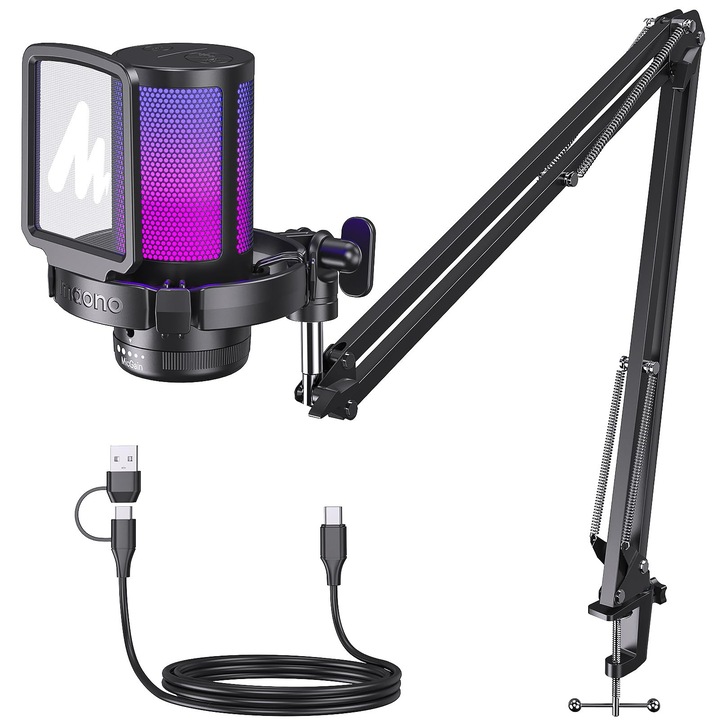 Maono DGM20S USB mikrofon, kondenzátor, zajszűrés, kardioid