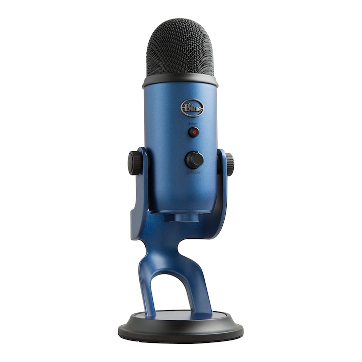 Logitech USB микрофон за запис, стрийминг, ефекти Blue Vo!Ce, син