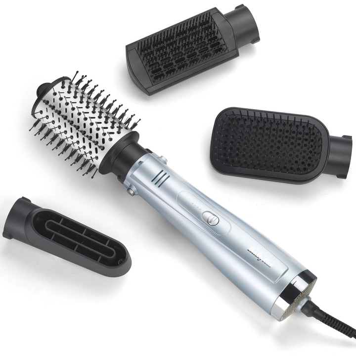 Perie rotativă BaByliss Hydro-Fusion 4 in 1, 1000 W, albastru