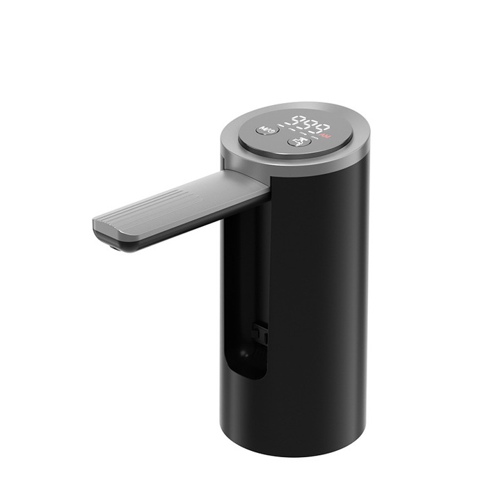 Extractor electric de apa, un buton pentru a distribui apa, depozitare pliabila, durata lunga de viata 1200mah, aplicabil in mai multe scenarii, material sigur, negru